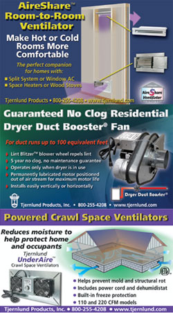 Duct Booster Fans : Crawl Space Ventilation : Dryer Boosting : Tjernlund  Products, Inc.